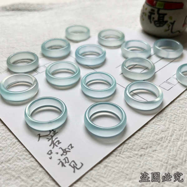 sf cinema ตั๋วหนัง sf หินโมราชนิดน้ำแข็งโมราทะเลและท้องฟ้าแหวนหยกสีฟ้าการออกแบบเฉพาะกลุ่มแหวนสไตล์เร