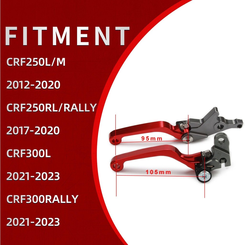 รถจักรยานยนต์คลัทช์เบรคคันโยก Pivot Levers ชุดปรับ CNC สําหรับ CRF300L CRF300RALLY 21-24 CRF250L/M 1
