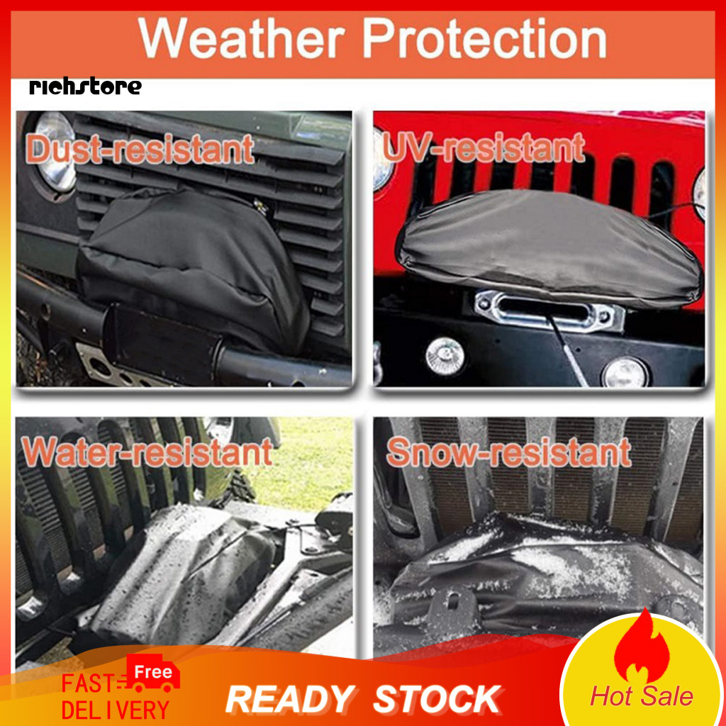 <richstore> Winch ครอบคลุม Winch สําหรับ Winch ไฟฟ้า Universal กันน้ํา Winch สําหรับ 8500-17500 Lbs 