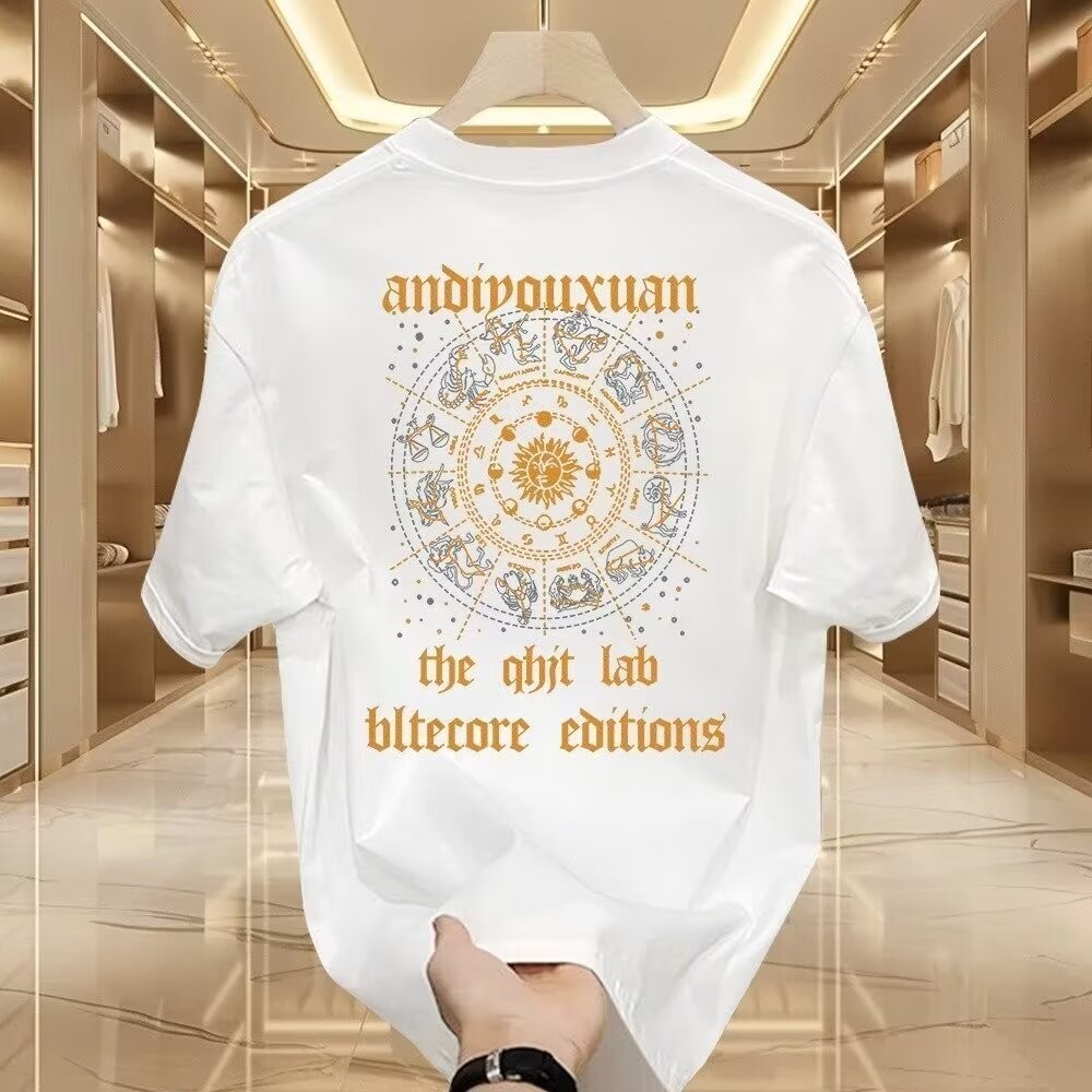 KATUN VBA เสื้อยืดผ้าฝ้ายแท้คุณภาพสูงอินเทรนด์รุ่นกว้างและคอปกกลม รุ่นใหม่ JA177