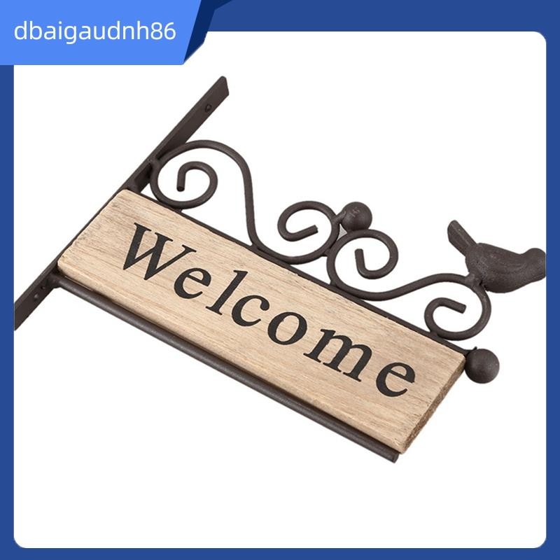 READY STOCK3X Retro Vintage Plaque Wood Bird ยินดีต้อนรับประตูสําหรับ Bar Cafe Shop Store Wall Mount