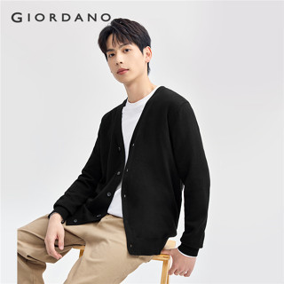 GIORDANO MEN 100% Cotton v-neck cardigan 13054668