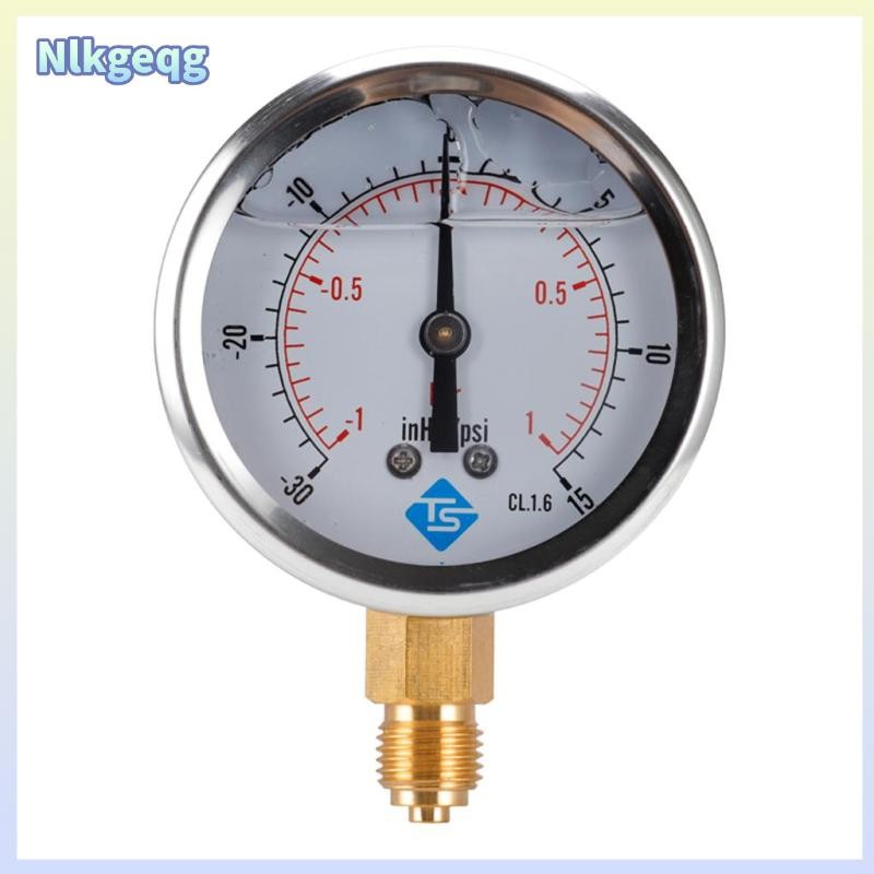 [nlkgeqg] มาตรวัดสูญญากาศ 68mm , -1-1 Bar &-30-15Hg , -1-2bar,-30hg/psi 1/4 BSP Bottom