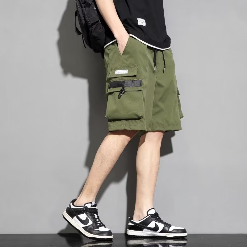 กางเกงขาสั้นชุดทํางานทรงหลวมแบบลําลองสําหรับฤดูร้อนสําหรับผู้ชายดีไซน์แฟชั่นอินเทรนด์ - รูปที่ 2