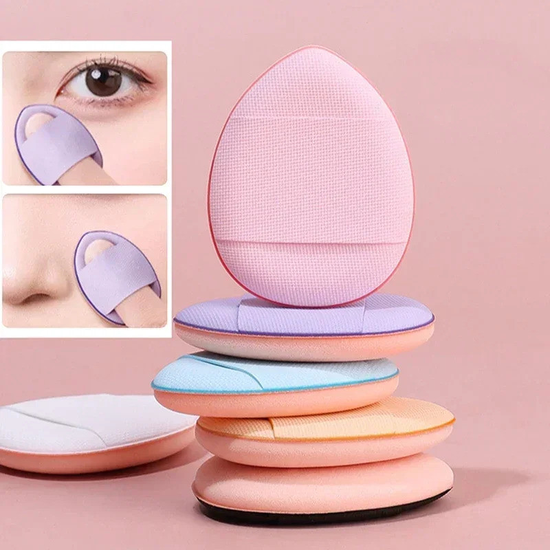 Applicator แต่งหน้า 6/12 PCS Mini Finger Puff Foundation พร้อมกล่องเก็บ Face คอนซีลเลอร์ BB ครีมเครื