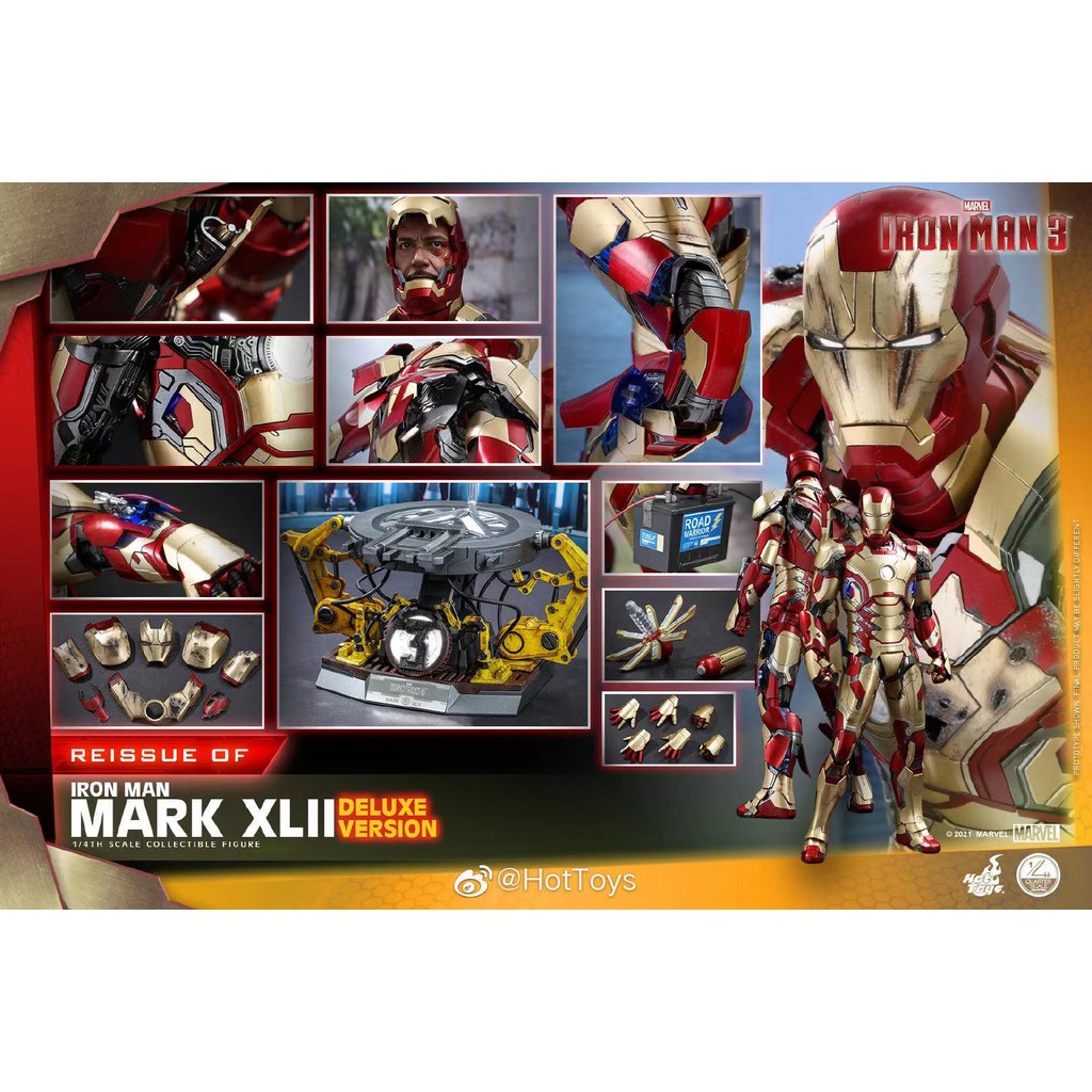 Hottoys mk42 Iron Man HOTTOYS HT3MK42 1/4 Collectors Doll Figure Limited Edition คลังสินค้าพร้อม