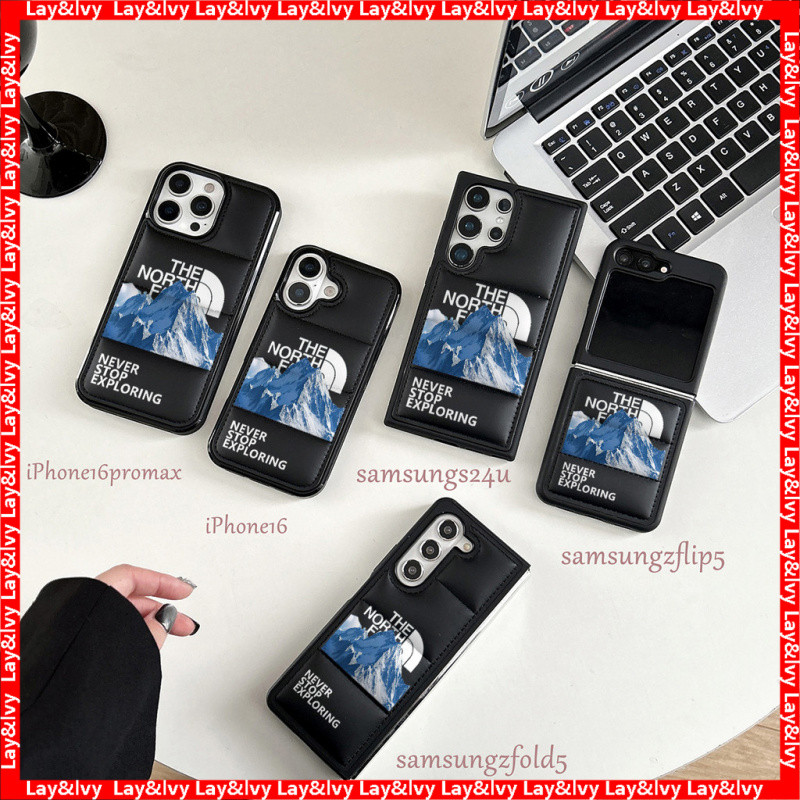 Street Classic TheNorthFace Snow Mountain Down Jacketเคสโทรศัพท์เหมาะสําหรับSamsung Galaxy S24 | S24+Galaxy S24 Ultra S23 | S23+Galaxy S23 Ultra Z Fold Z Filp
