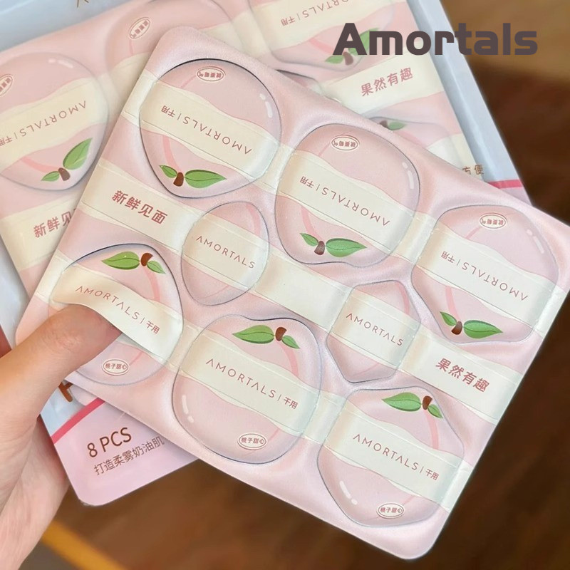 AMORTALS Picking Powder Puff Ultra Soft Non Powder Eating Portable Air Cushion Makeup Egg Powder Puff For Wet And Dry Use Face Makeup Puff