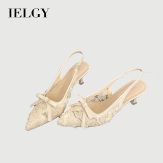 อิลกี้ รองเท้าส้นสูงแหลมฝรั่งเศสที่มีส้นที่ละเอียดอ่อนตาข่าย…