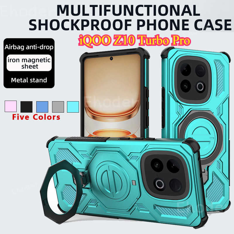 เกราะกันกระแทกสําหรับ iQOO Neo 10 Z10 Turbo Pro 5G 2025 เคสโทรศัพท์แม่เหล็กหมุนได้ผู้ถือสําหรับ iqooZ10Turbo Z 10 Z10TurboPro Z10X Neo10 ไร้สายกรณี