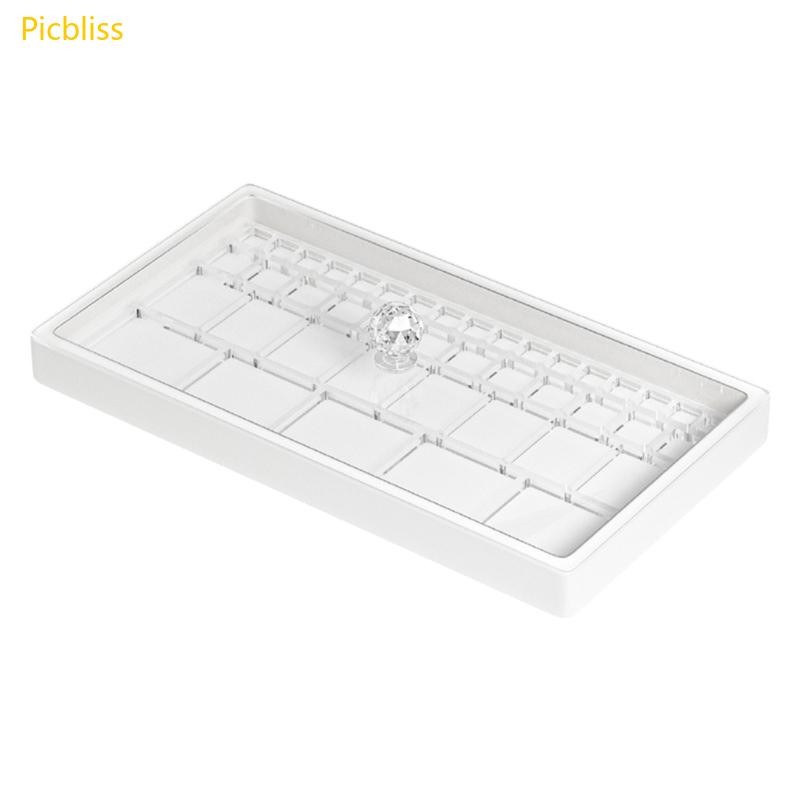 Picbliss อะคริลิคใสนาฬิกาอะไหล่กล่องเก็บ Anti ฝุ่นถาด Dividers เหมาะสําหรับนาฬิกาซ่อม Professionals ผู้ที่ชื่นชอบ