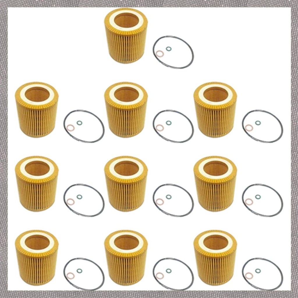 [MLO] กรองน้ํามันเครื่อง Hu816X สําหรับ E60 E82 E88 E90 E92 E93 09106015 11427541827(10ชิ้น)