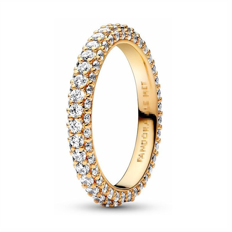 DETUA คุณภาพสูงสไตล์ใหม่สีขาวทองแดง Crown Series แหวนแหวน Star Gold-Plated 14k High-End แหวนพลอย