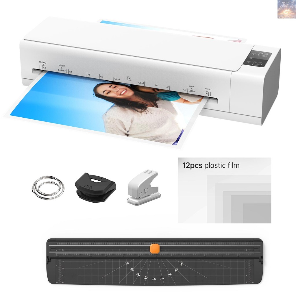 [โปรโมชั่น] ชุดเครื่องเคลือบบัตรเดสก์ท็อป A3 ขนาดมัลติฟังก์ชั่นเคลือบร้อนและเย็น 2 ระบบลูกกลิ้ง 12.5