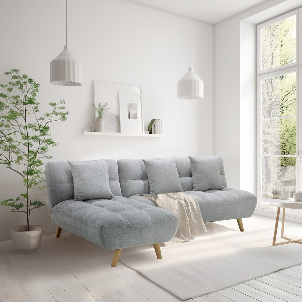 SB Design Square โซฟาเข้ามุม รุ่น Jawy สีเทาอ่อน (223x136x81 ซม.) แบรนด์ SOFA SOLUTIONS