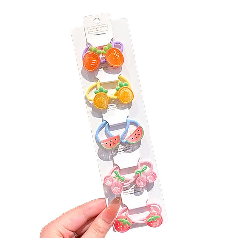 เชือกรัดผมสำหรับเด็กผู้หญิง ออกแบบเพื่อความสบายและความปลอดภัยของเส้นผม มาพร้อมเครื่องประดับผมการ์ตูนน่ารัก - รูปที่ 3