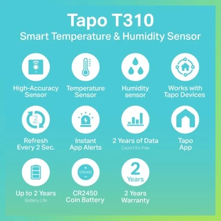TAPO T310 เครื่องวัดอุณหภูมิและความชื้นอัจฉริยะ Smart Temperature & Humidity Sensor