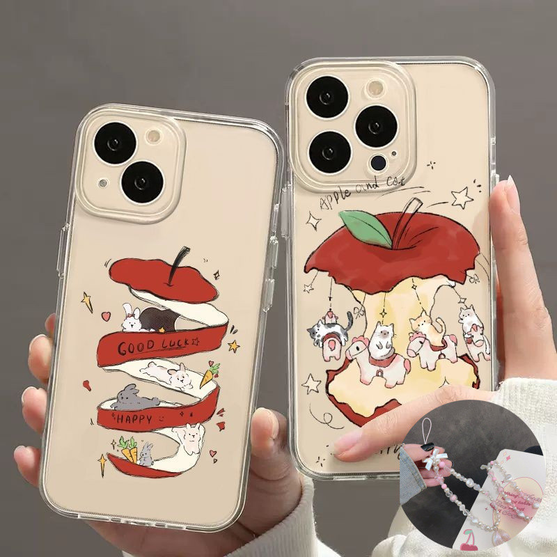 Apple Cat ภาพประกอบความงามปลอก Hp Oppo A6 Pro A3X A5I A5 Pro Reno 13F A53 A92 A8 12 Pro 5G A60 A5 20