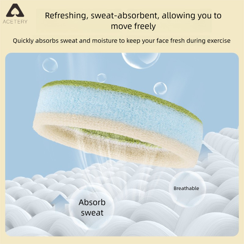 ACETERY Headband กันเหงื่อกีฬายืดหยุ่นสำหรับเด็กและเยาวชนชายหญิง - รูปที่ 2