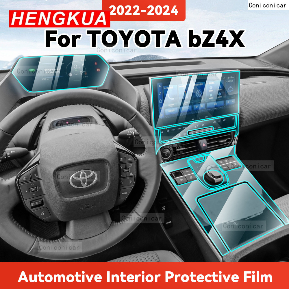 TPU สําหรับ TOYOTA BZ4X 2022 2023 2024 ฟิล์มป้องกันโปร่งใสภายในรถ Central Control แผงนําทางสติกเกอร์