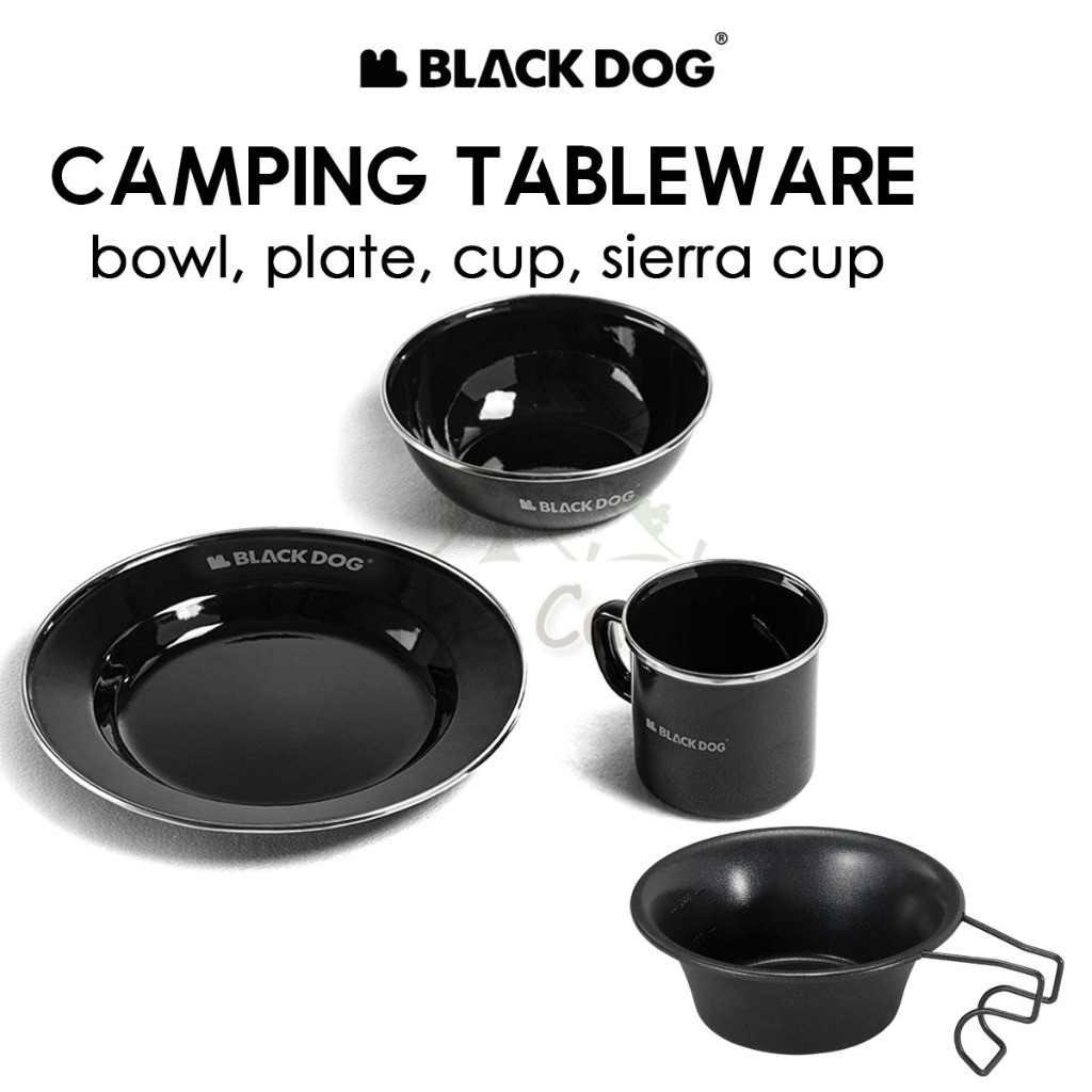 Blackdog Camping Tableware ถ้วยชามจาน Sierra ถ้วยเคลือบสแตนเลสอลูมิเนียมเครื่องครัวชุดถ้วยอุปกรณ์ภาชนะ