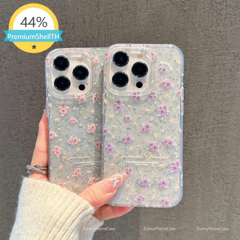 COD-ในไทย เข้ากันได้กับiPhone16Pro MaxiPhone15 iPhone 13iPhone11 เคสโทรศัพท์กลิตเตอร์ใส เคสโทรศัพท์กันน้ำ DLSFK019&020