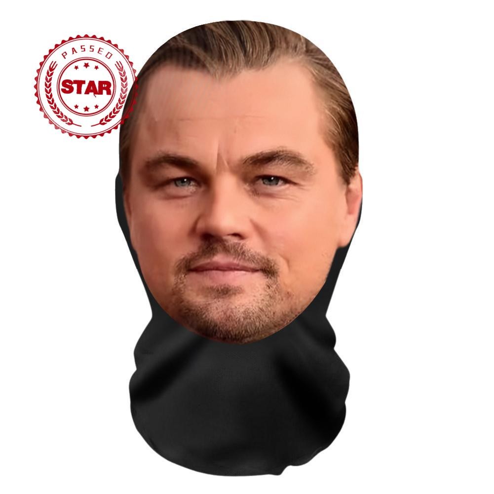 Leonardo 3d Seamless Celebrity Mesh Face Mask Leo Full Mask ขี่ผ้าพันคอ Hop ตลกผู้หญิงฝุ่น D3o7