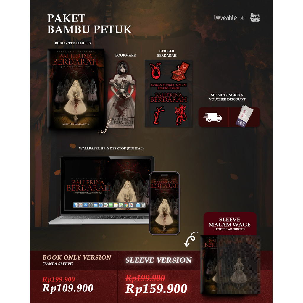 นิยาย Bloody Ballerina - Alfida Nurhakiati Adiana Horror Book Thriller Fantasius