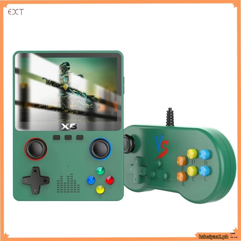hzhaiyaa2.ph เครื่องเล่นเกมมือถือ X6 แบบพกพาพร้อมเกม 10000 + 3.5 นิ้วหน้าจอ IPS 11 จําลองผู้เล่นคู่ค