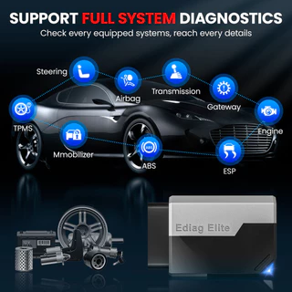 KINGBOLEN Ediag Elite OBD2 เครื่องสแกนเนอร์เครื่องมือวินิจฉัยรถยนต์ระบบเต็มรูปแบบ 15 รีเซ็ตบริการควบคุมแบบสองทิศทางอายุการใช้งาน Update อัพเกรด Ediag Mini Mucar BT200