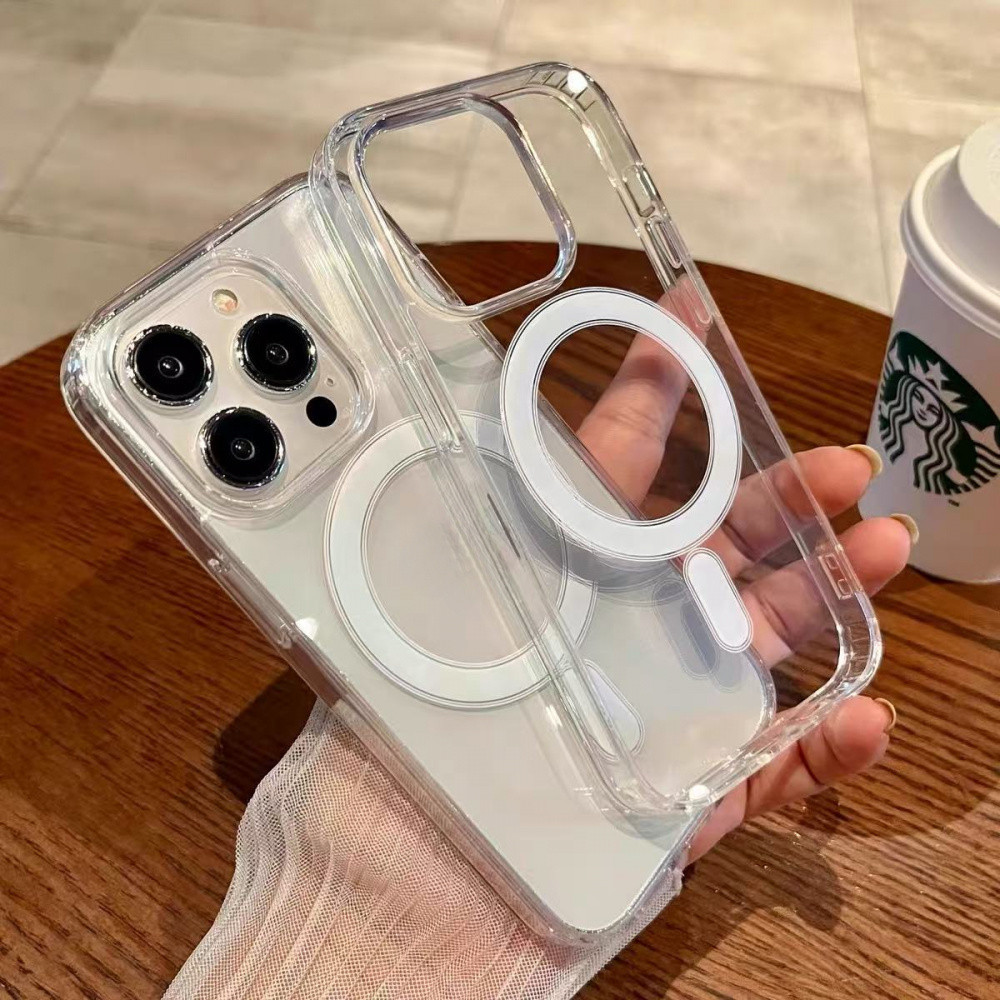 2-in-1 ขาตั้งแม่เหล็กการ์ตูนน่ารักเคสโทรศัพท์สําหรับ IPhone 15 14 17 17 Pro Max 17pro 16pro 15pro 16promax ฝาครอบป้องกัน Hard Glitter Simple Clear