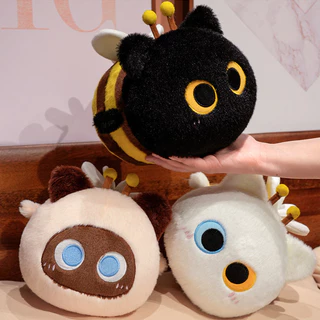 ตุ๊กตาแมวแปลงร่างเป็นผึ้งสุดน่ารัก ตุ๊กตาสัตว์แมวนุ่ม ของขวัญเด็ก ตุ๊กตากอดนอน หมอนตุ๊กตาแมวน่ารัก