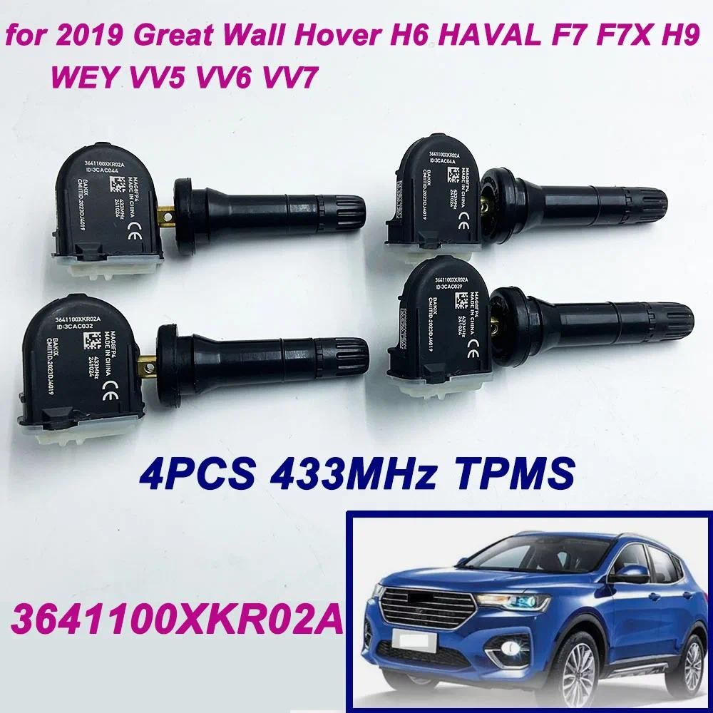 ชุด (4ตัว) ทีพีเอ็มเอส 3641100XKR02A 433MHz เซ็นเซอร์ความดันยางสําหรับ 2019 Great Wall Hover H6 HAVA