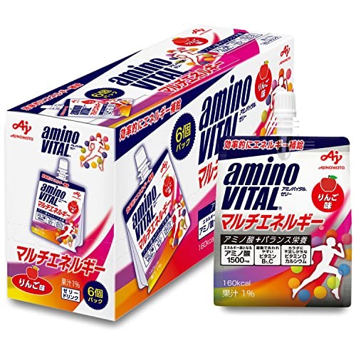 Ajinomoto Amino Vital Jelly Drink Multi Energy Apple Flavor 180g x 6 pcs Amino Acid 1500mg Vitamin C