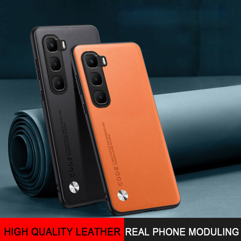 Carbon Fibe Plain Leather Case สําหรับ Infinix Hot 60 Pro Plus กันกระแทกซิลิโคนป้องกันสําหรับ Infinix Hot 60i 60Pro + กันชน