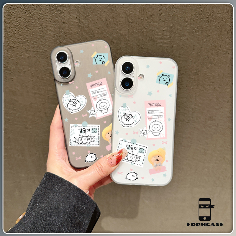 กรณีโทรศัพท์ จัดส่งจากประเทศไทย Joker Bear for iPhone14 11 12 13 15 16 PROMAX X XS MAX XR 7/8P ป้องกันลายนิ้วม น่ารัก