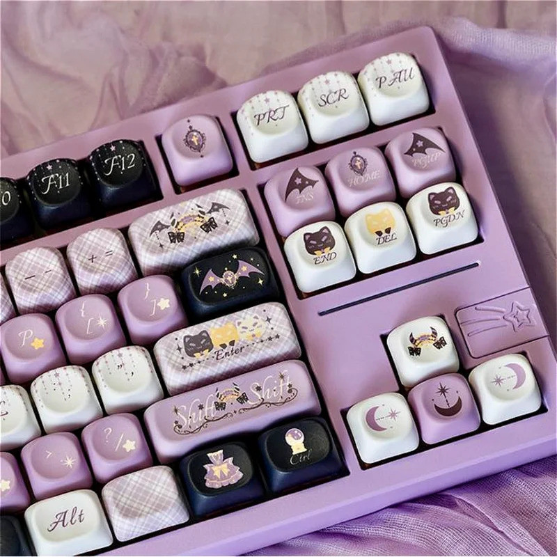 MOA 129 คีย์, Magic Girl Keycap ชุด PBT สําหรับ 61/75/87/104/108Keys GMK67 เกมคีย์บอร์ด