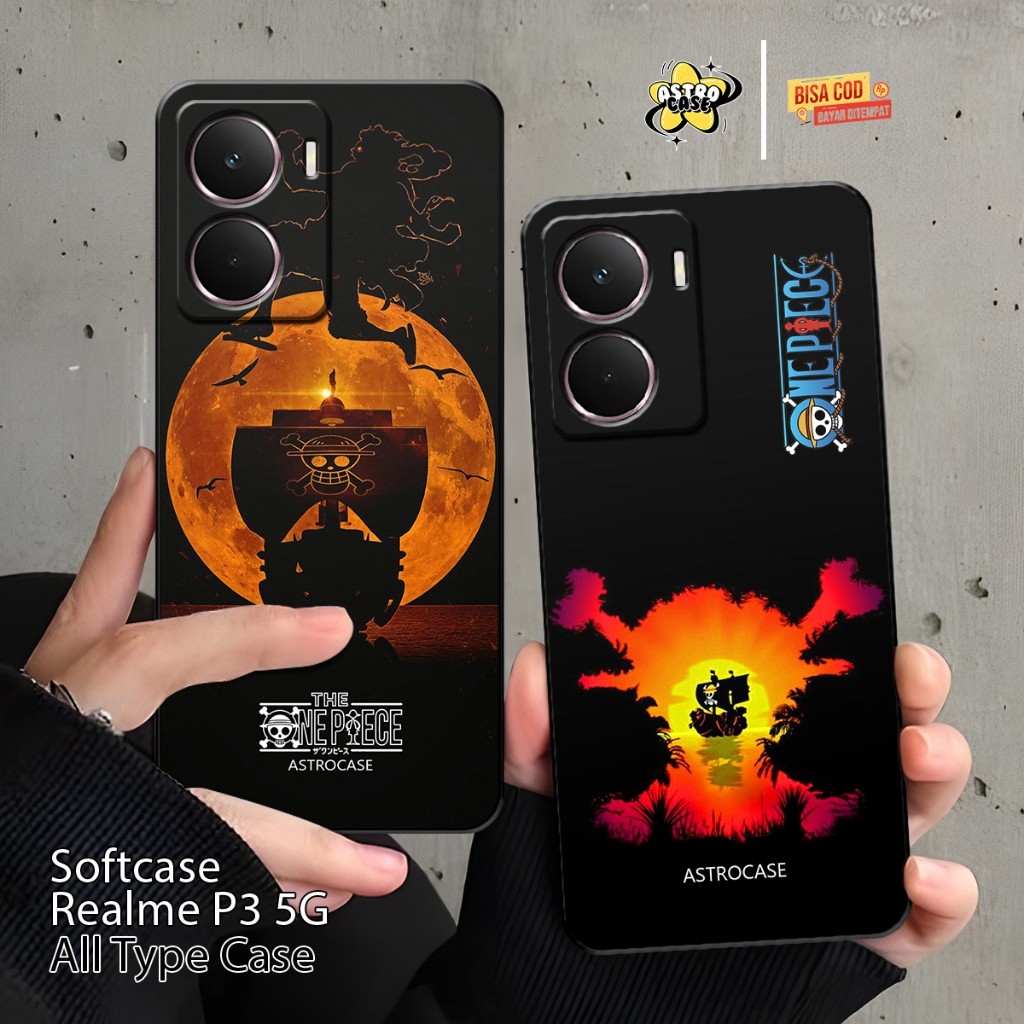 Realme P3 5G ใหม่พรีเมี่ยมหรูหราพิมพ์กรณี - One Piece Anime Motif Softcase Realme C71/Realme C75/Rea