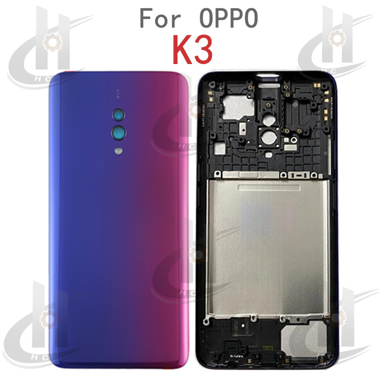 สําหรับ OPPO K3 PCGM00 PCGT00 แบตเตอรี่ฝาหลังกรอบกลาง + ปุ่ม + กรอบด้านหน้า LCD + เลนส์กล้อง ราคา ถูกที่สุด ดีลบีเคเค แกลเลอรีภาพที่ 5
