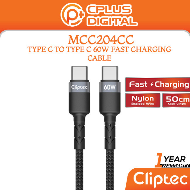 CLIPTEC MCC204 The Eazy Series สายชาร์จเร็ว -50cm