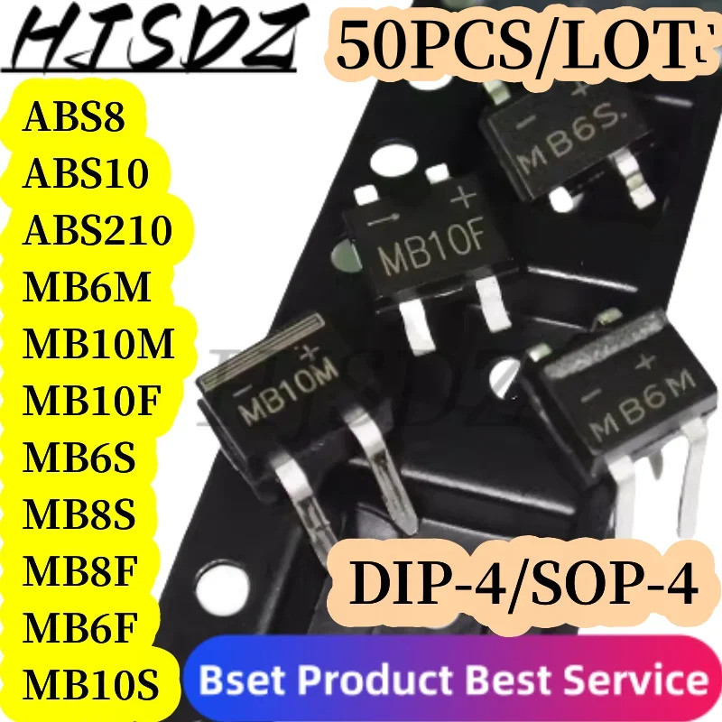 1-5PCS ABS10 ABS210 ABS8 MB6M MB10M MB10F MB6S MB8S MB8F MB6F MB10S SOP DIP ชิป ic