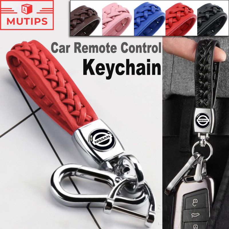 Nissan ป้ายรถยนต์ พวกกุญแจ แฟชั่น รถหนังพวงกุญแจ รีโมทคอนโทรลพวงกุญแจ Juke March Kicks Almera Serena