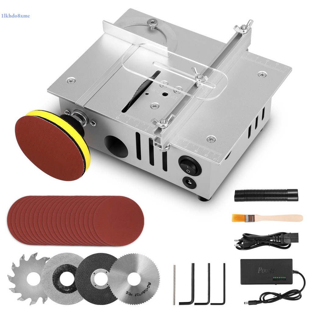 🔥COD Micro Table Saw With Sand Plate 96w Portable Precision Table Saw 5000 Rpm 7 Speed Power Supply