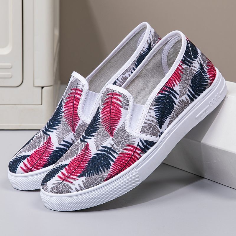 2025 Slip-On Men Women Shoes Canvas Shoes Lazy People Slip-On Old Beijing Cloth Shoes Sports Breatha