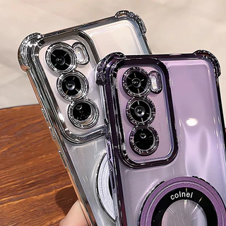 ปลอก Vivo V23E V25E V27E V29E V50 V40 V30 V29 V27 V25 V23 Pro V40 Lite แหวนวงเล็บชุบแม่เหล็กเคสโทรศัพท์กล้องป้องกัน Kickstand ถุงลมนิรภัยกันกระแทกซิลิโคนอ่อนนุ่มฝาครอบ