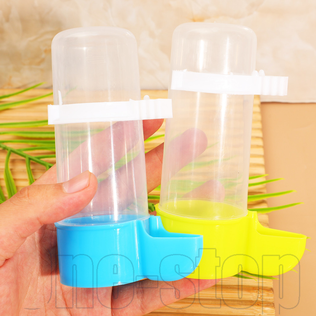 เครื่องให้อาหารนกอัตโนมัติและตู้น้ํา 2-in-1, 1/3 ชิ้นพลาสติกปลอดสาร BPA พร้อมป้องกันรังสียูวี, ไม่ต้องเติมทุกวัน, สําหรับนกแก้ว/นกกระจอก/ยา