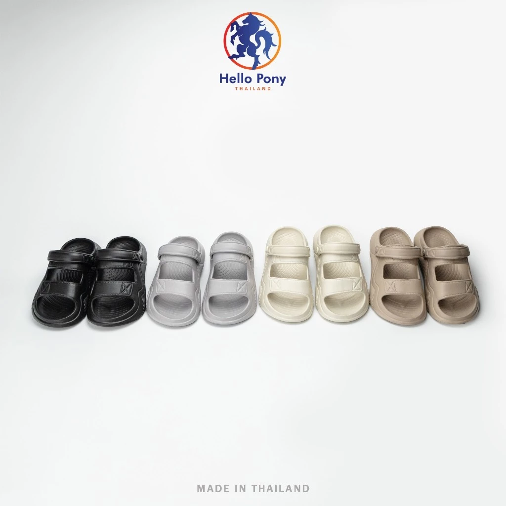 Hello Pony รุ่น MHM4010 รองเท้าแตะ ทรงมินิมอล รองเท้ารัดส้น แบบสวม แฟชั่น แฟชั่น พื้นหนานุ่ม กันลื่น EVA