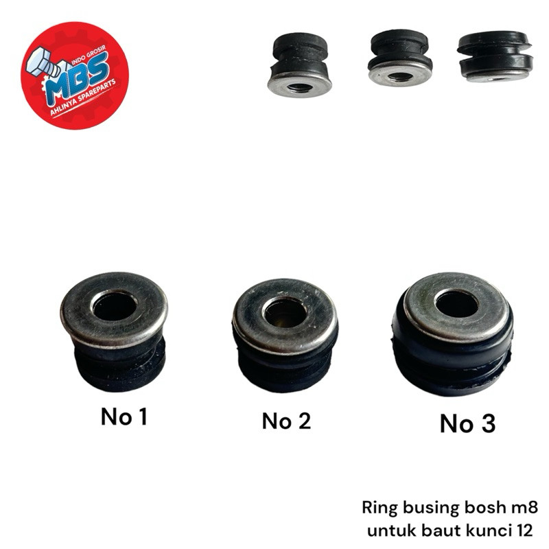 ยาง BOSH BUSHING RUBBER RING M8 BOLT 12 ยางกรองร่างกาย MOUNT SHOCK FENDER HD