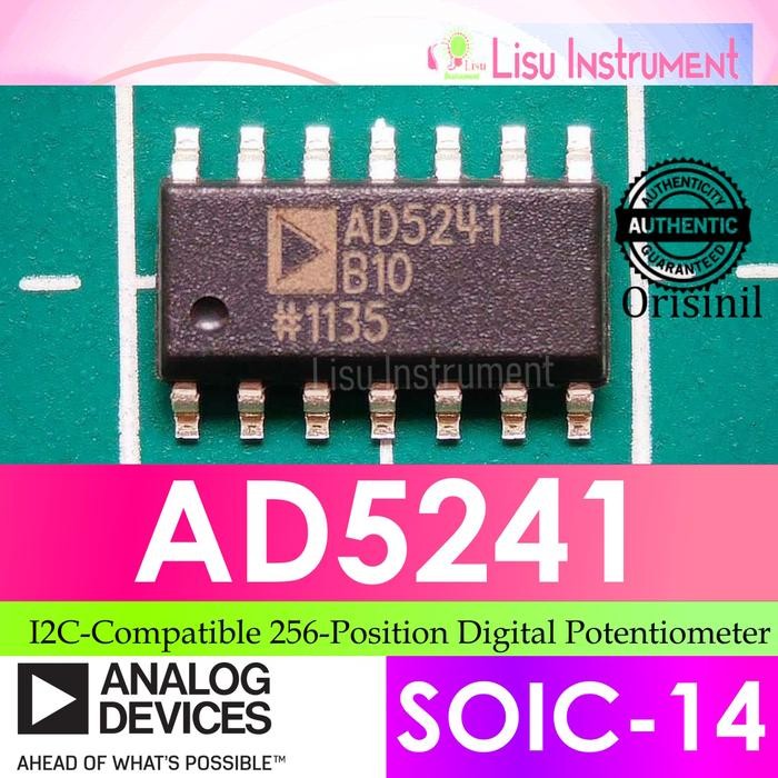 AD5241 I2C รองรับ 256-Position Digital Potentiometer SOIC-14 อุปกรณ์อะนาล็อกต้นฉบับ