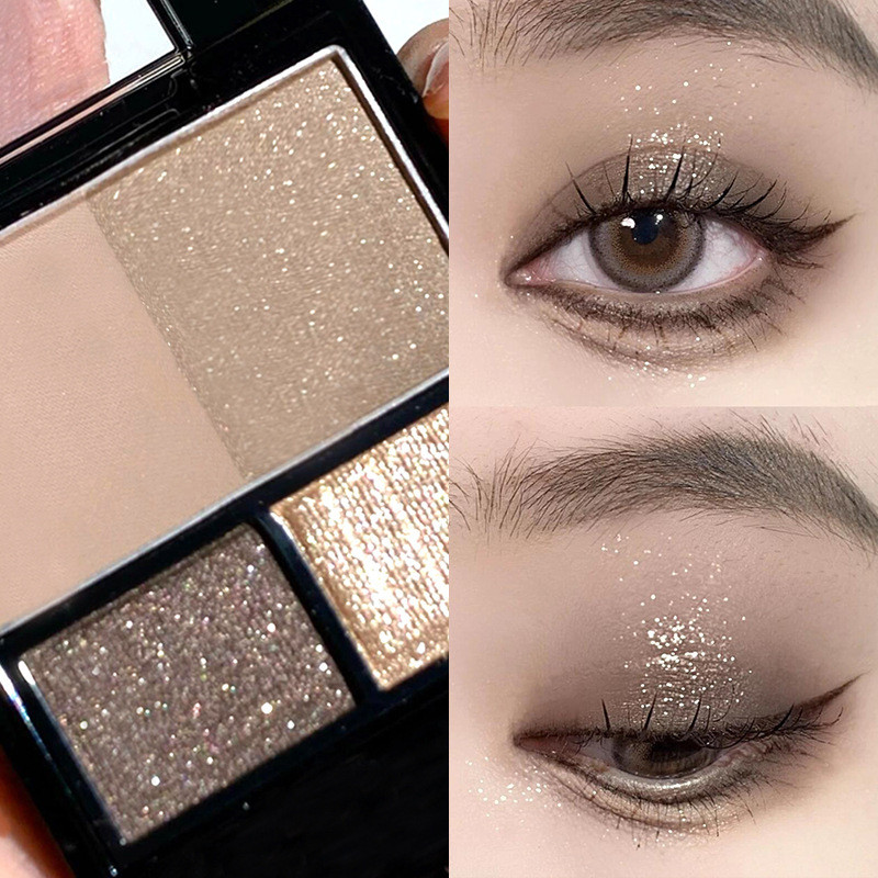 FAICCIA013 FAICCIA013 Cold Brew Linen สีเทา สีน้ําตาล!K * TE Ping Alternative Four-Color Eyeshadow D